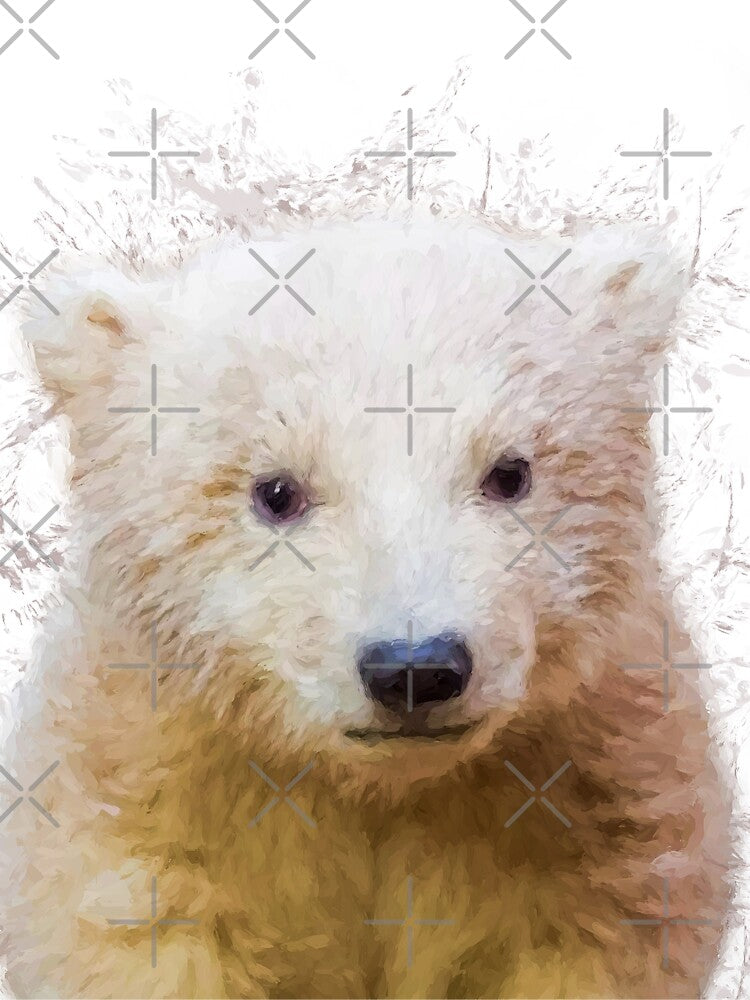 Baby polar bear watercolor animals nursery decor by DelzStudio