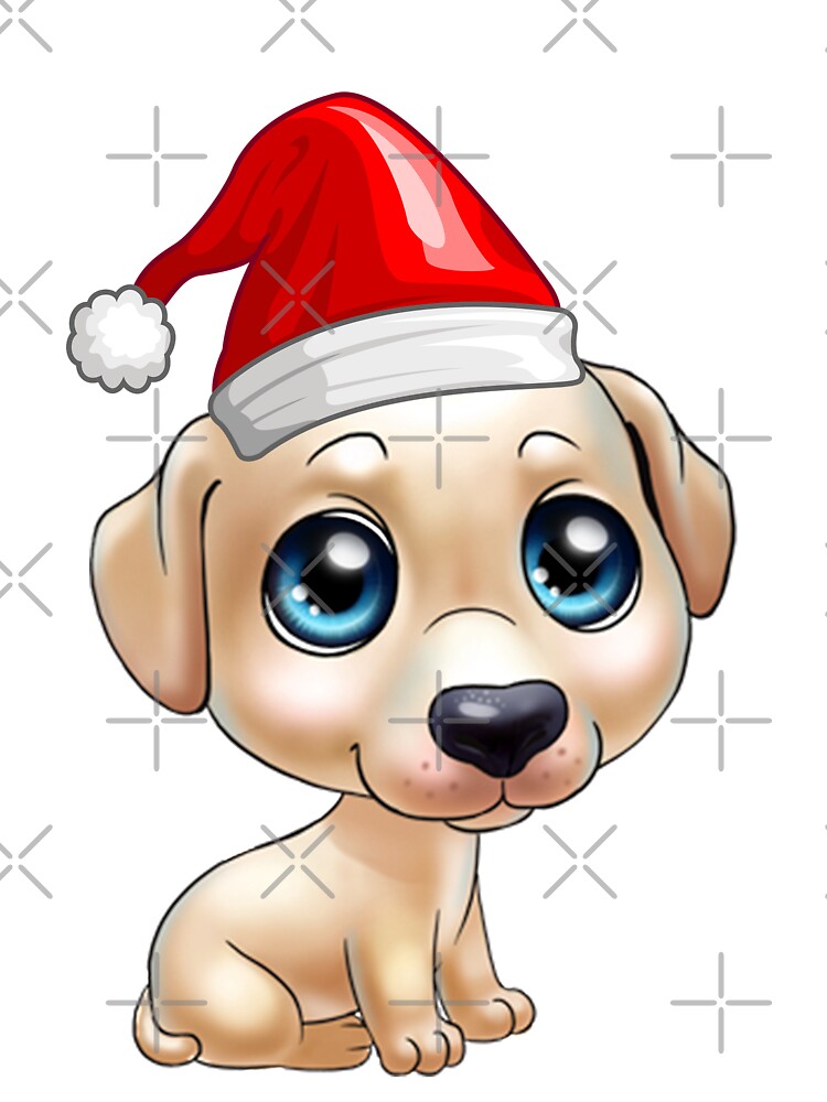 Dogs to are ready to celebrate Christmas - Cute White Puppy by aventi24