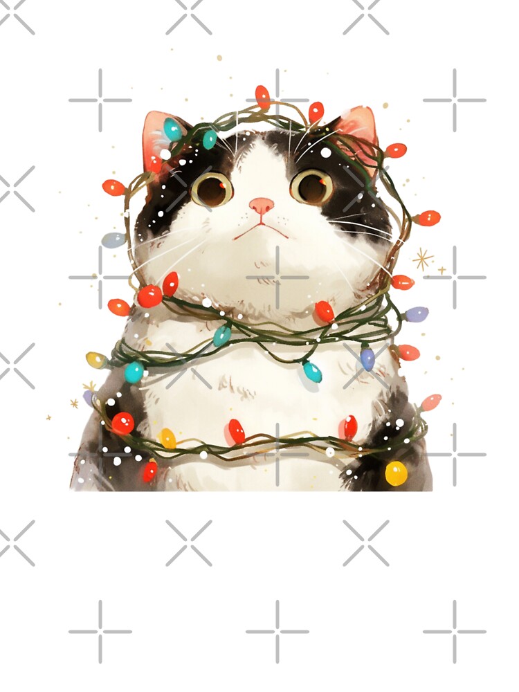 Festive Kitty Cat wrapped up in lights by MendaciousMina