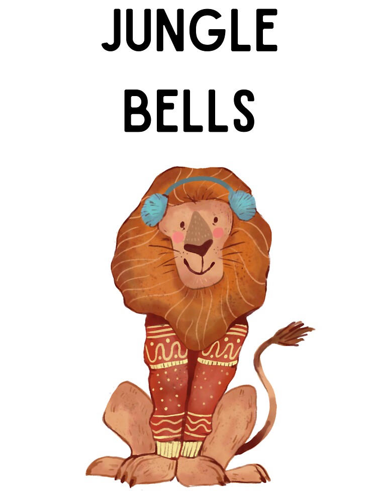 Jungle Bells - Lion Christmas pun by Kristin Orsi