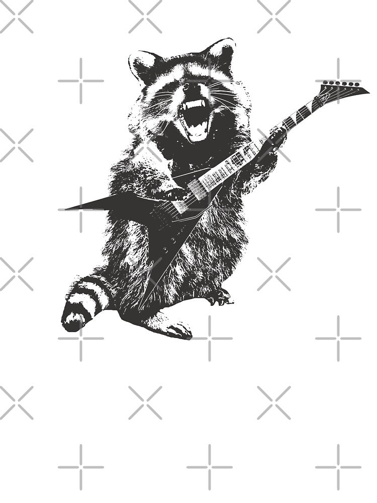 Raccoon Playing Guitar by FASLab