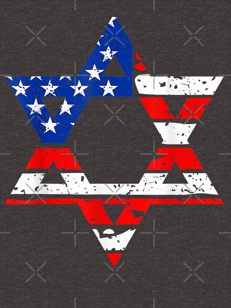 Hanukah American Flag Star Of David - Jewish Chanukah by studiorabit