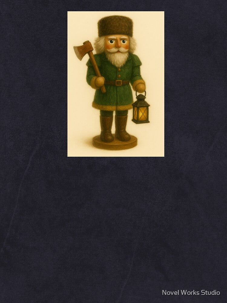 Woodsman Nutcracker — Forest Green with Lantern by Novel Works Studio