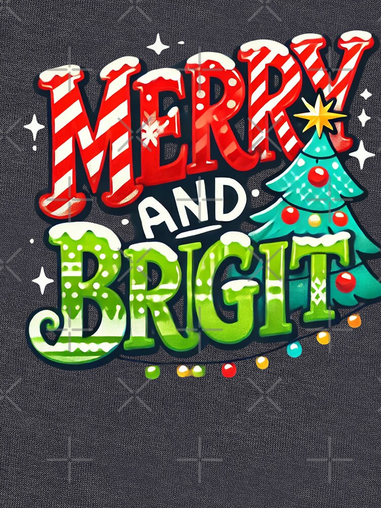 "Merry and Bright Christmas  - Festive Holiday by Kawaii Planet Studio