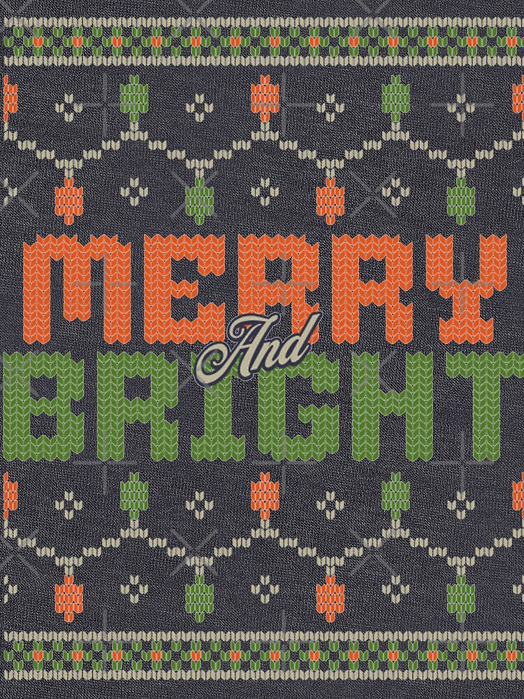 Merry and Bright - Ugly Christmas Sweater by Sumi's Doodle Store
