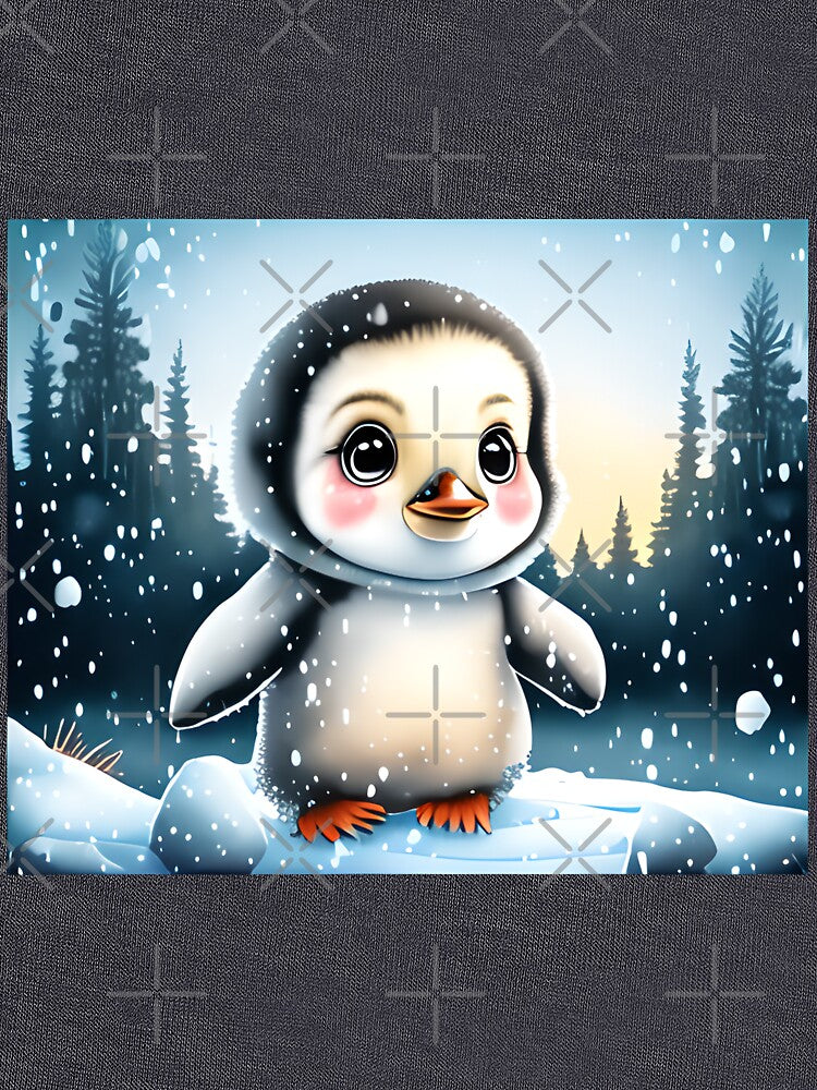 beautiful penguin in a winter landscape by Blue-Fall