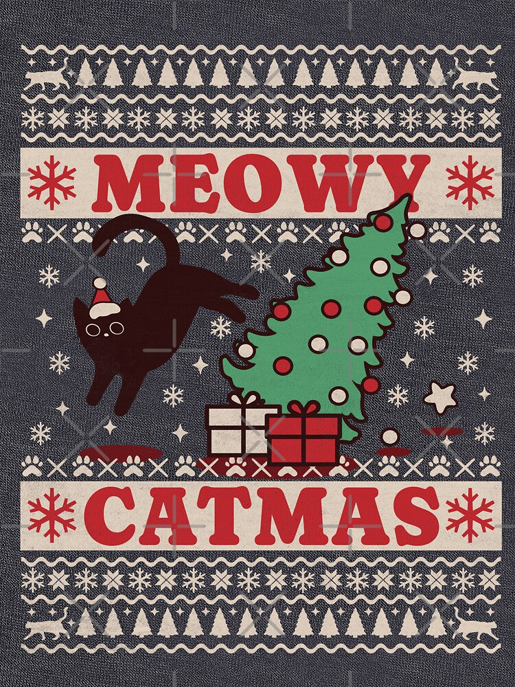 Catmas Kat love Christmas xmas Santa cat by LayersDesign