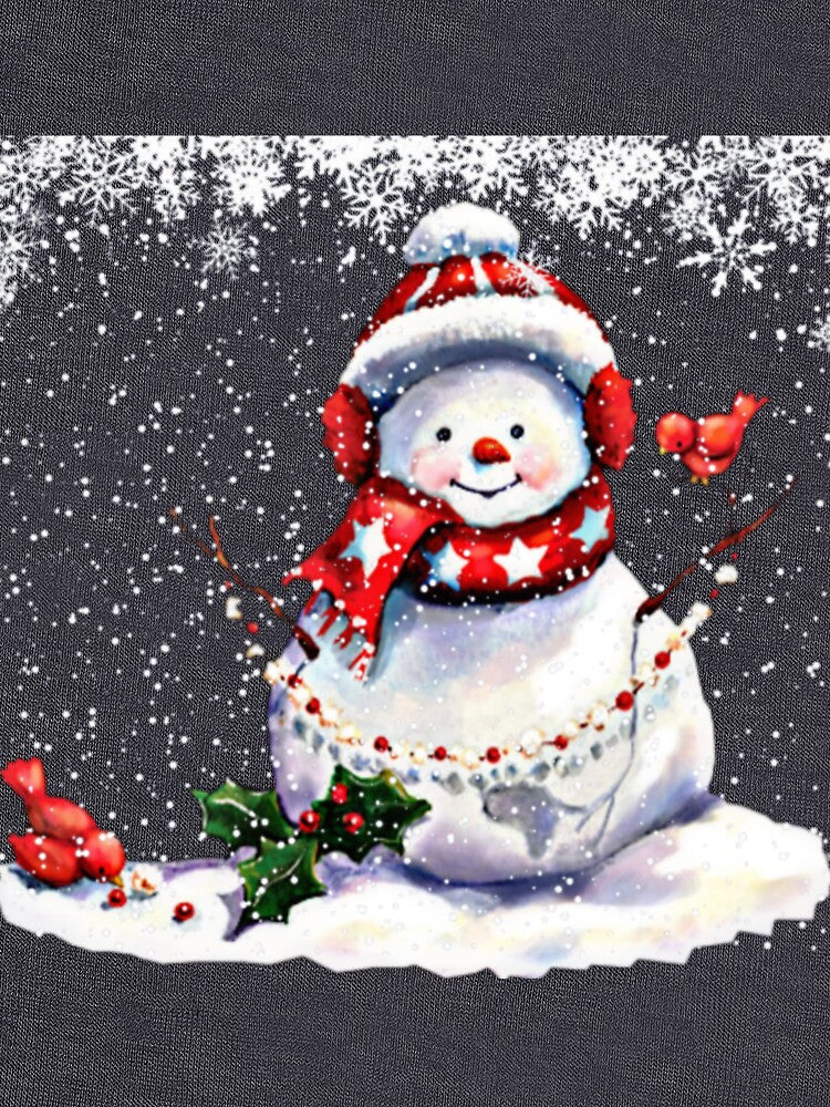 Snowman in winter season by S4rit4