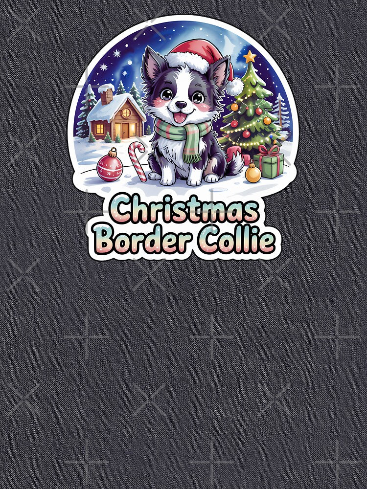 Christmas Dog Border Collie – Cute Holiday Puppy Sticker by Nuist25