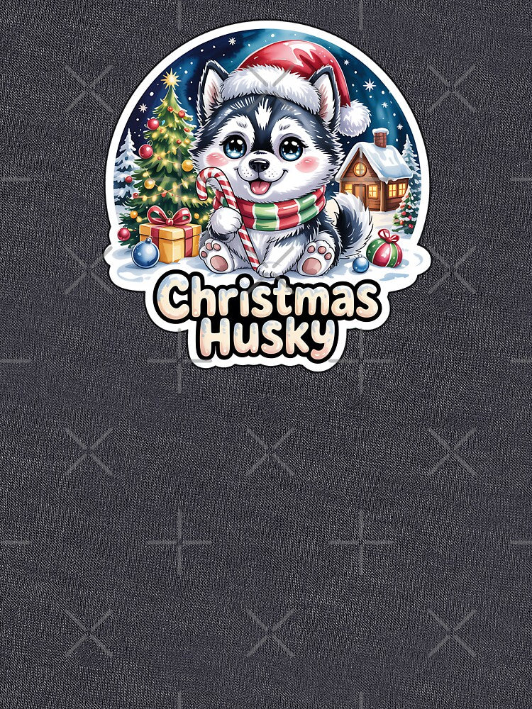 Christmas Dog Husky – Cute Chibi Holiday Puppy Sticker by Nuist25
