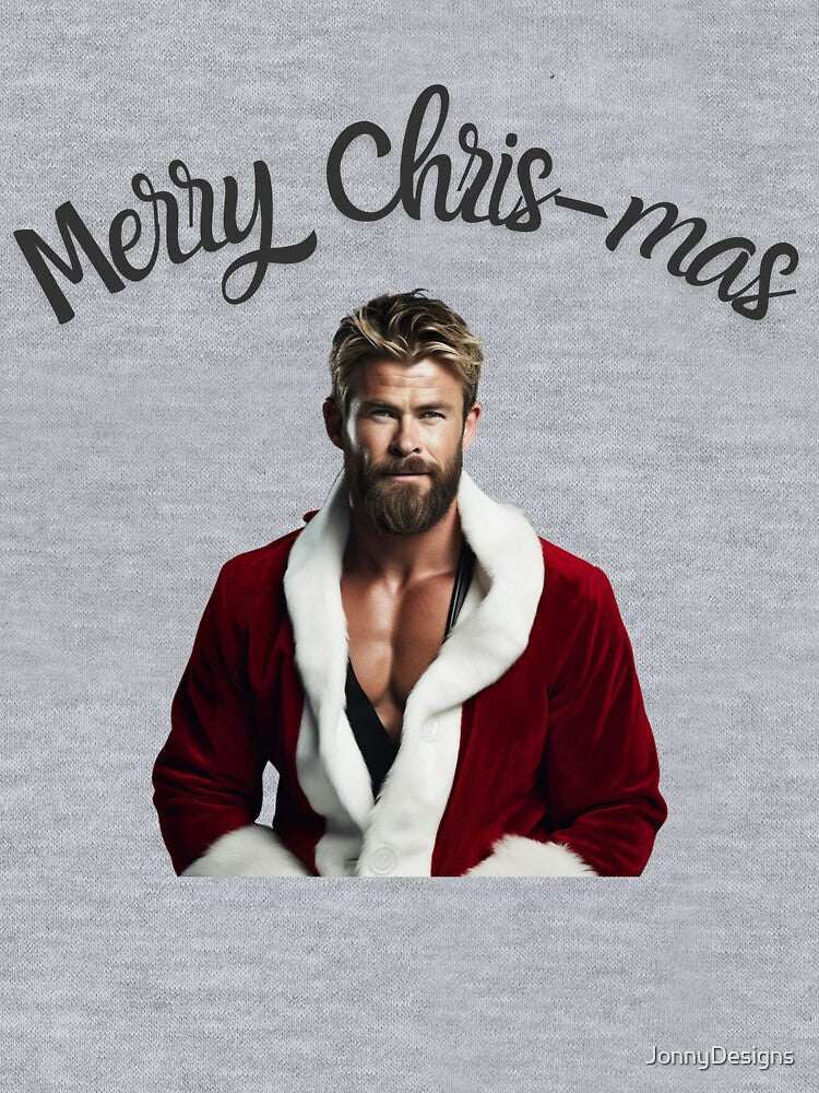 Chris Hemsworth Merry Chris-mas funny joke by JonnyDesigns