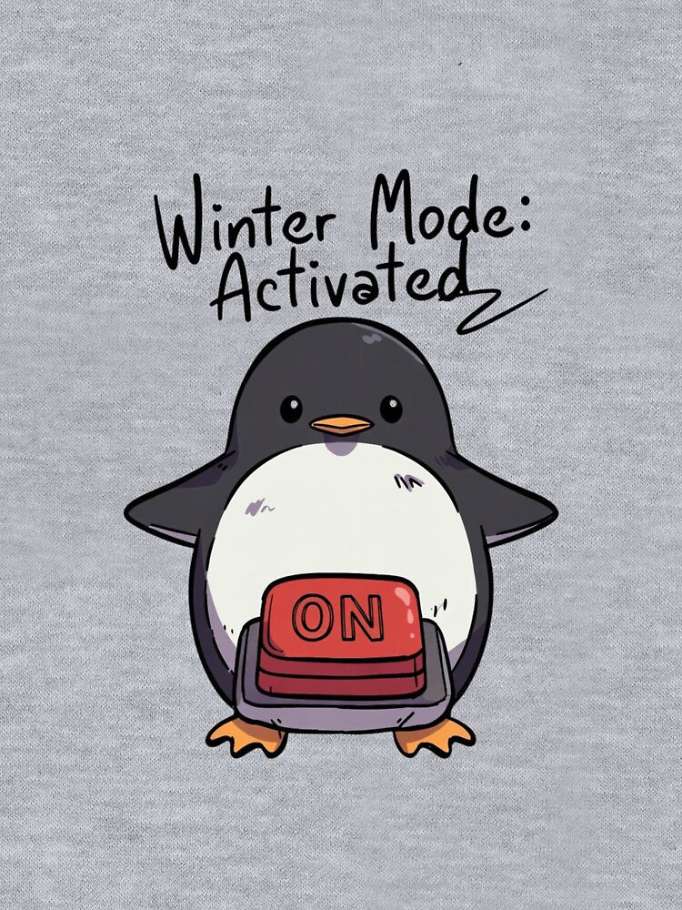 Winter Mode Activated – Cute Penguin Holiday Shirt by EcoArtTees