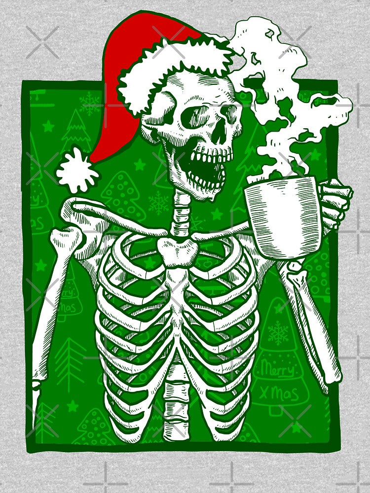 gothic christmas coffee skeleton horror by Gossip Rag