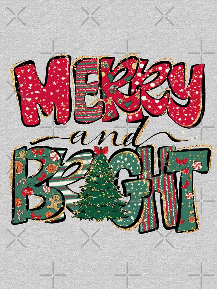 Merry and Bright Christmas doodle by Smix Pixels