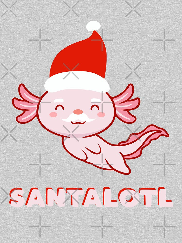 Christmas Axolotl Santalotl Cute Kawaii Santa Hat Pajamas by gkao