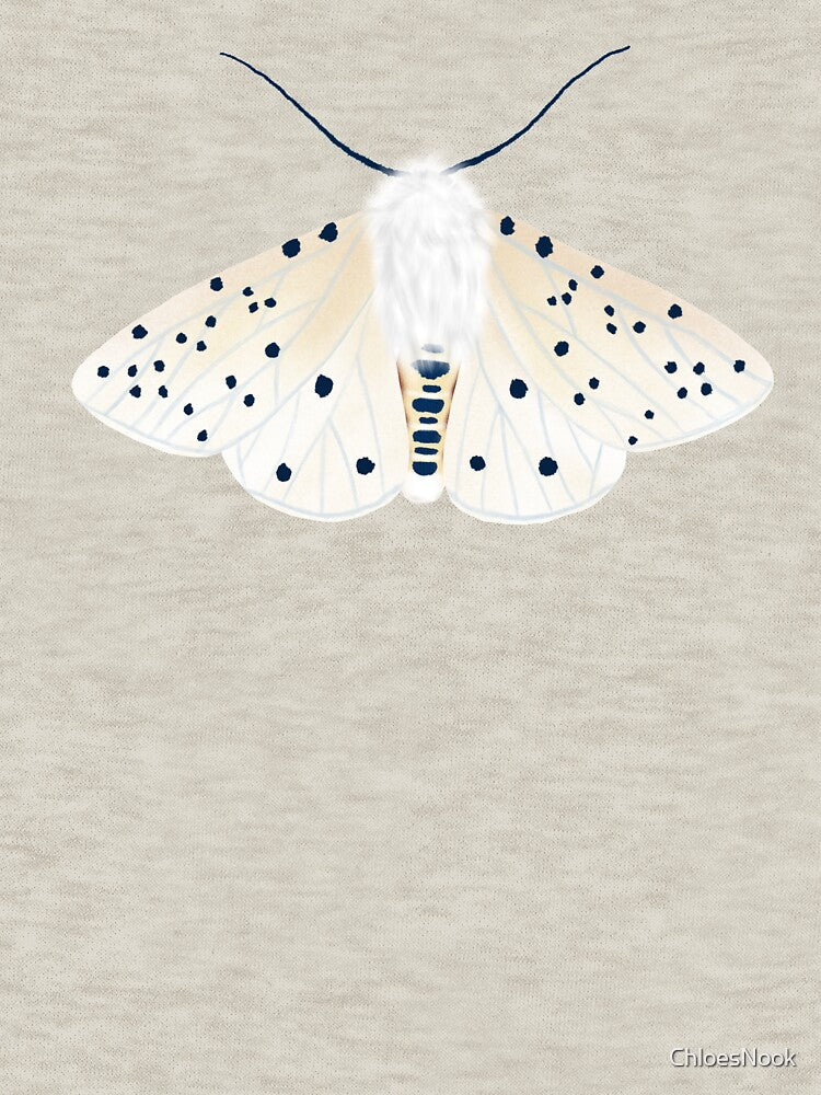 White Ermine Moth, Insect, Fluffy, Black and White by ChloesNook