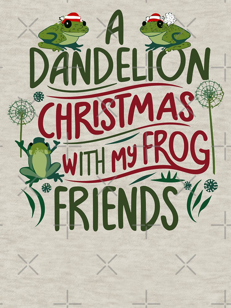 Frogtastic Dandelion Christmas - Amiable Amphibians Design by VoyteksDesigns