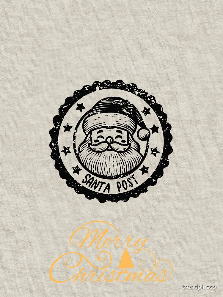 Vintage Santa Post – Merry Christmas Holiday Design by trendplusco