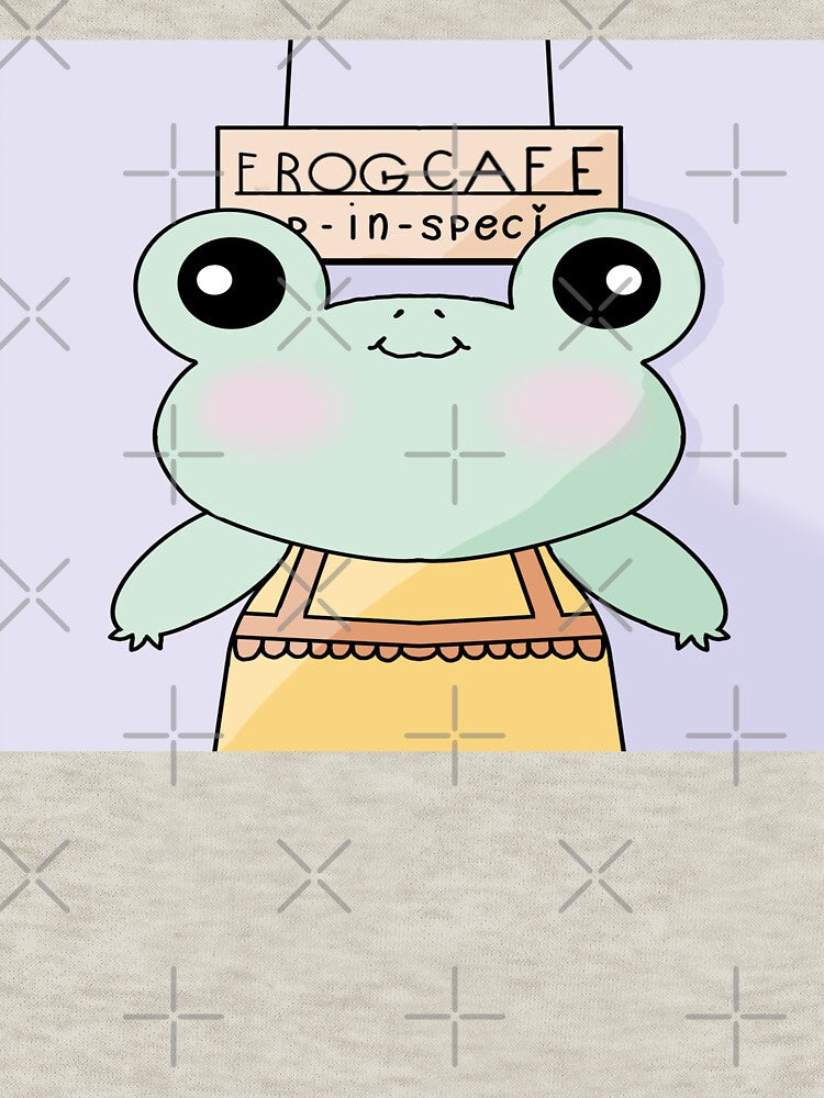 Frog Café – Cute Frog Barista Character Art by ArtfulEscapes25