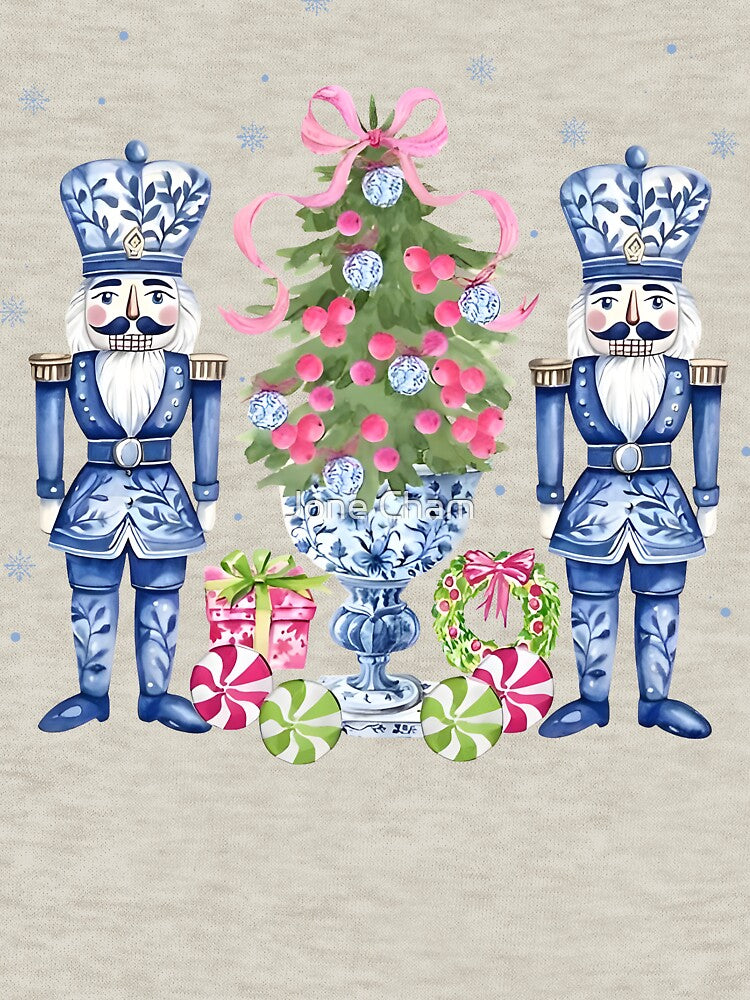 Chinoiserie Nutcracker Christmas, Preppy Christmas, Holiday Vibes by Jone Cham