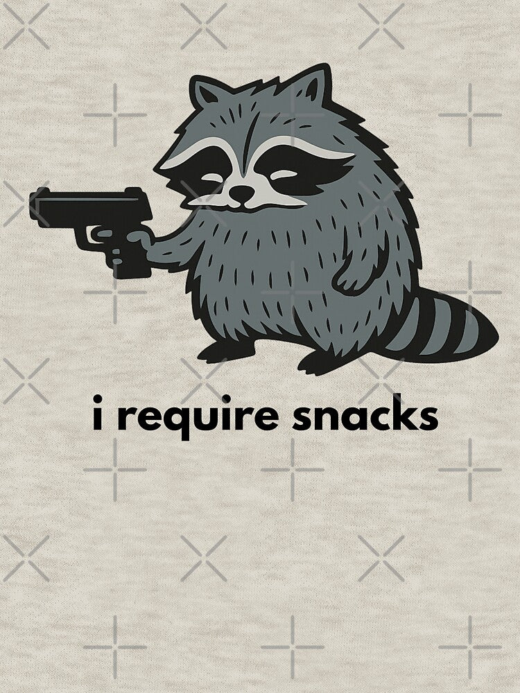 i Require Snacks Funny Raccon by Idontwannaknow
