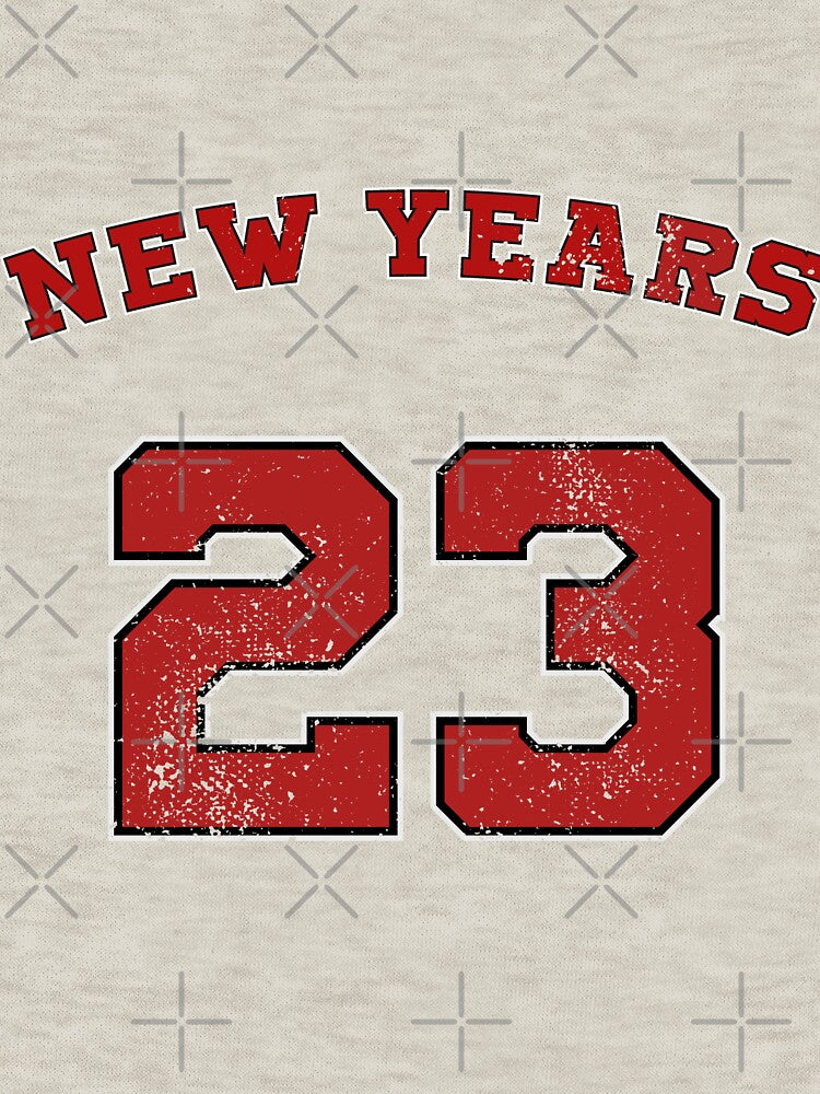 Retro College New Years 2023 Distress Pattern by ddworkshop