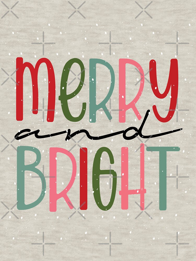 Merry and Bright snow christmas vibes by Smix Pixels