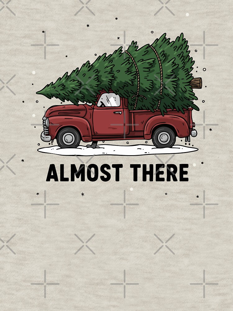 Vintage Red Truck Christmas Tree Almost There by graphicnew