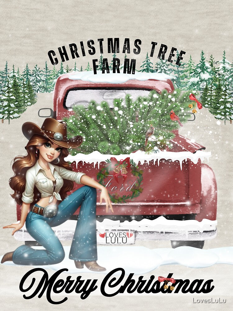 LuLu Cowgirl and her old red truck by LovesLuLu