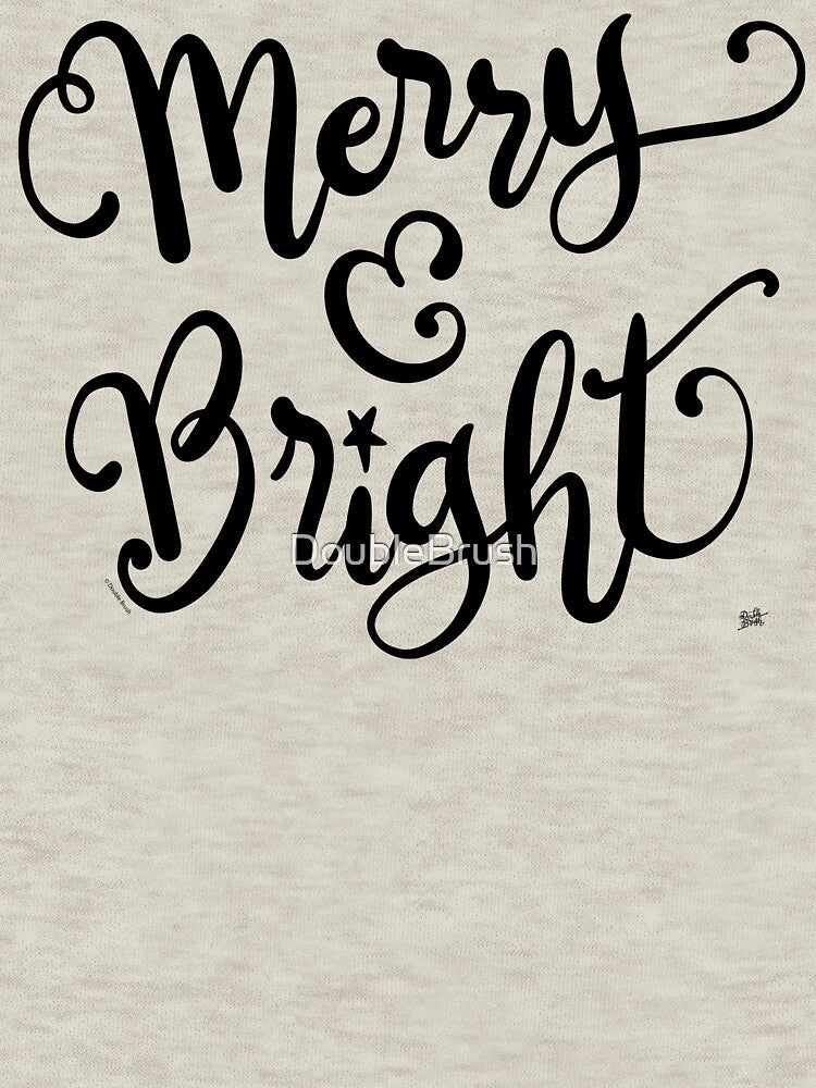 Merry and Bright, Pretty Christmas Quote by DoubleBrush