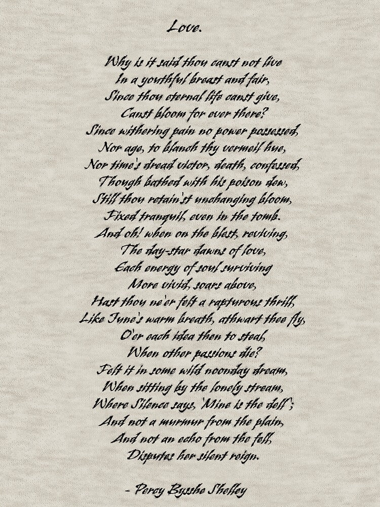 Love by Percy Bysshe Shelley poem by FireflyStudi0s