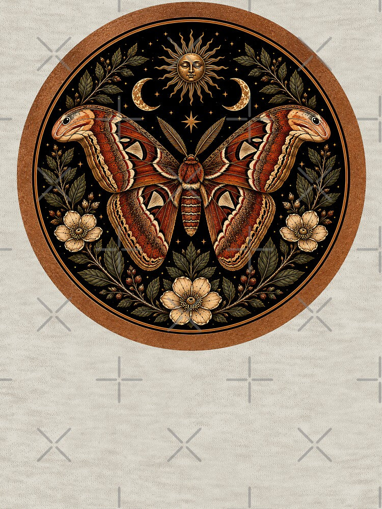 Attacus Atlas Moth Celestial Nature Art by Eh Plus Designs