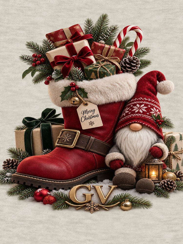 Gilded Gnome Christmas Stocking by StaticEmpire