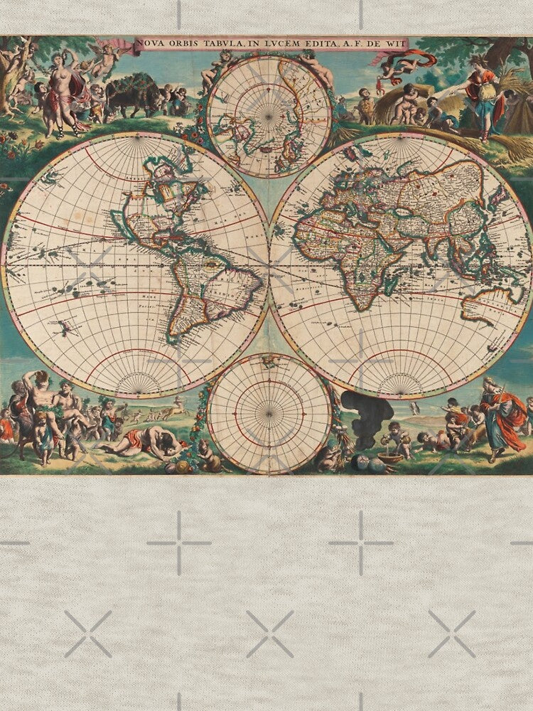 An Old Map of the World // 1670 Amsterdam by Gothicrelics