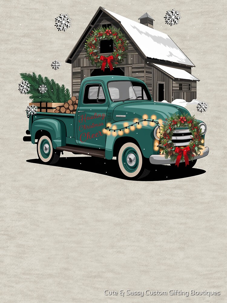 Christmas Truck & Old Bard Design Vintage by Cute & Sassy Custom Gifting Boutiques