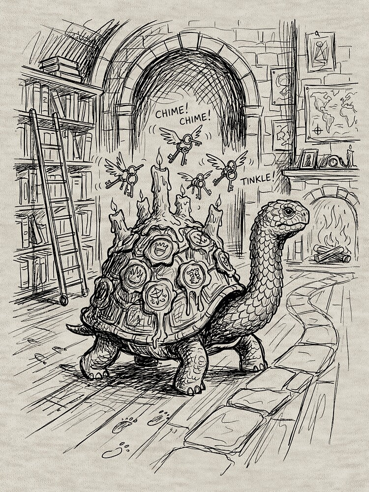 Wax Sealed Tortoise of the Forbidden Archives - Dark Academia by bapupa