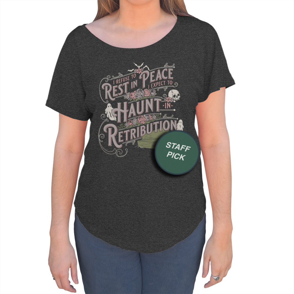 Women's I Refuse To Rest In Peace Scoop Neck T-Shirt