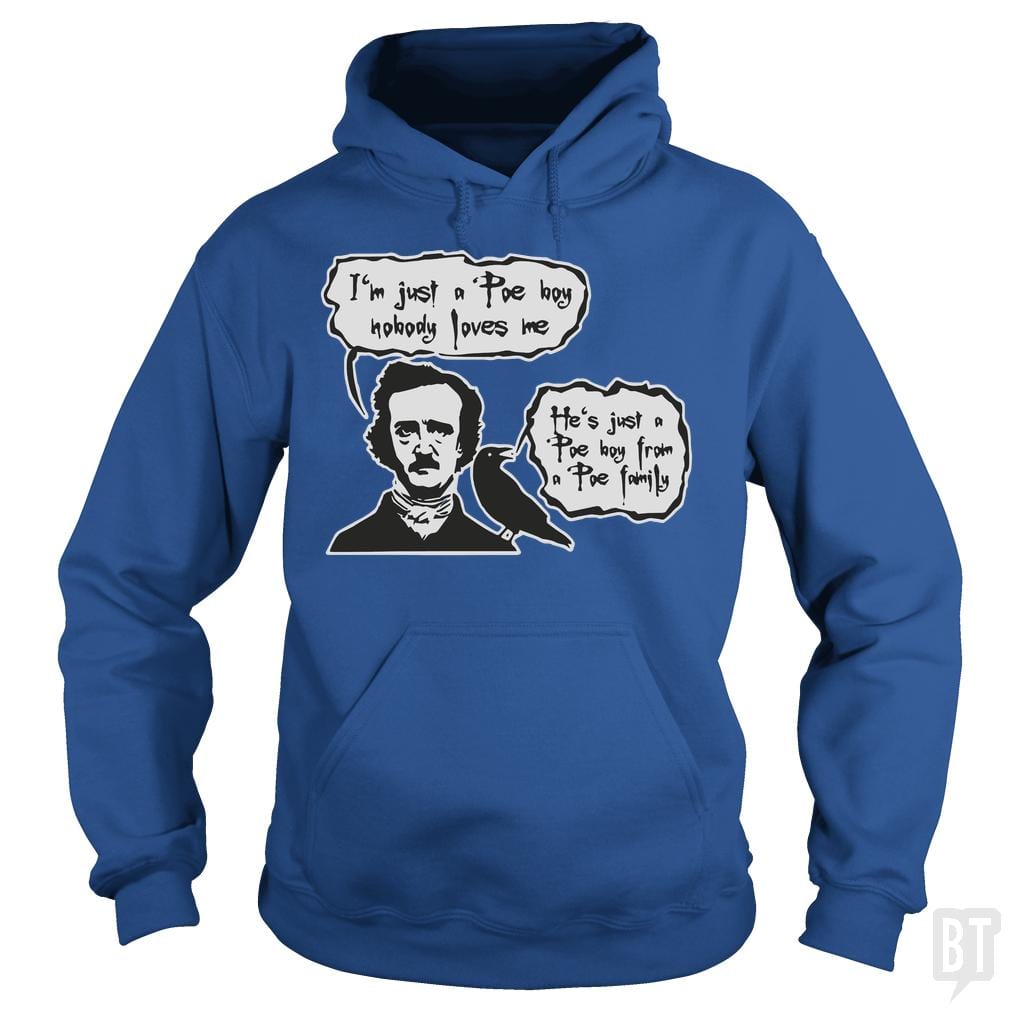 Bohemian Poe, Edgar Allan Poe, Raven Hoodie
