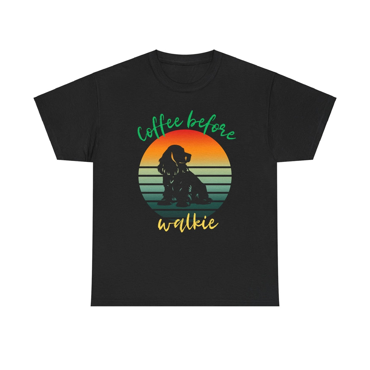 Coffee Before Walkie Funny Dog Lover Retro Design Spaniel