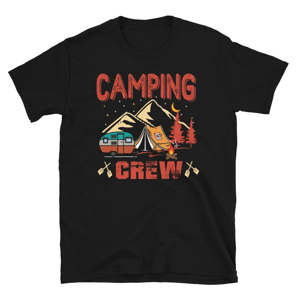 Camping Crew Vintage Design Camping Novelty T-Shirt