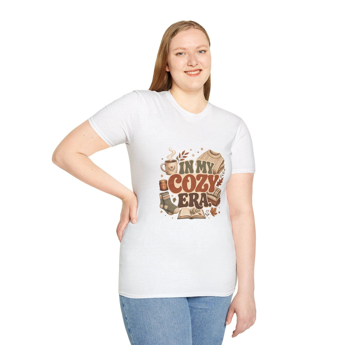 In My Cozy Era Shirt Funny Fall Autumn Halloween Graphic Tee Women Gift