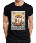 Otter Ramen Japan Kawaii Waves Noodles Vintage Retro Gift Mens T-Shirt