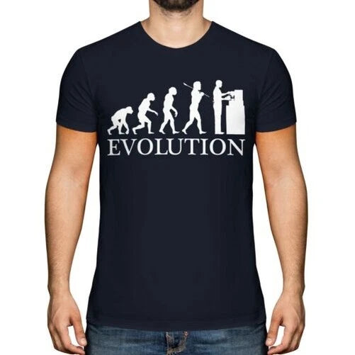 Barista Evolution Of Men's Coffee Gift T-Shirt Making Machine Lover
