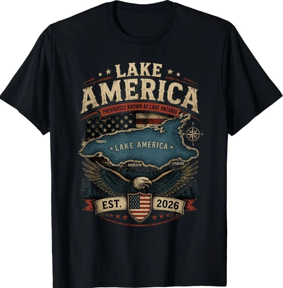 Lake America USA Previously Ontario Canada Funny Patriotic T-Shirt