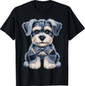 Cute Schnauzer Puppy Portrait T-Shirt