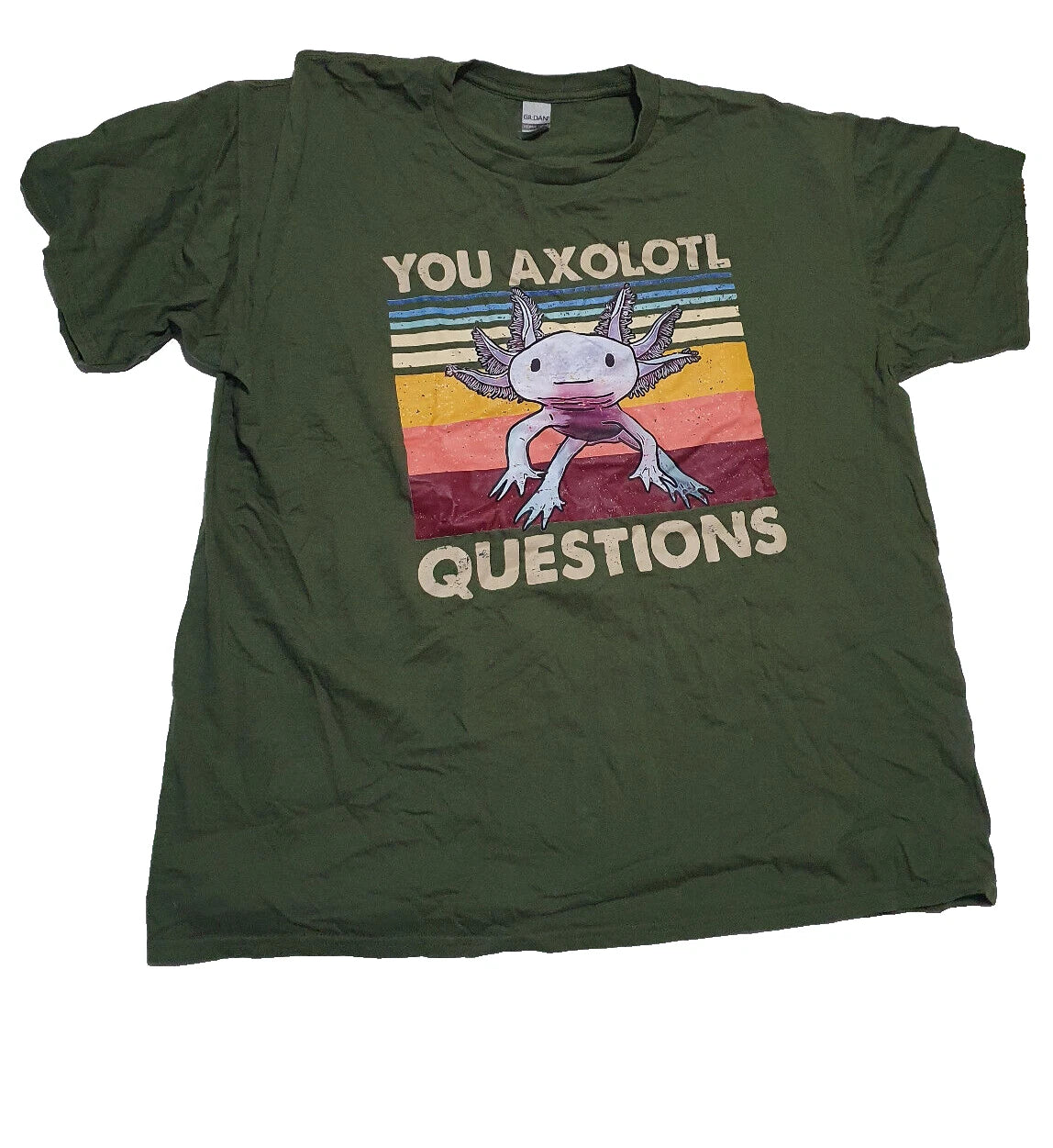 MENS SHIRT 2XL YOU AXOLOTL QUESTIONS XXL T SHIRT