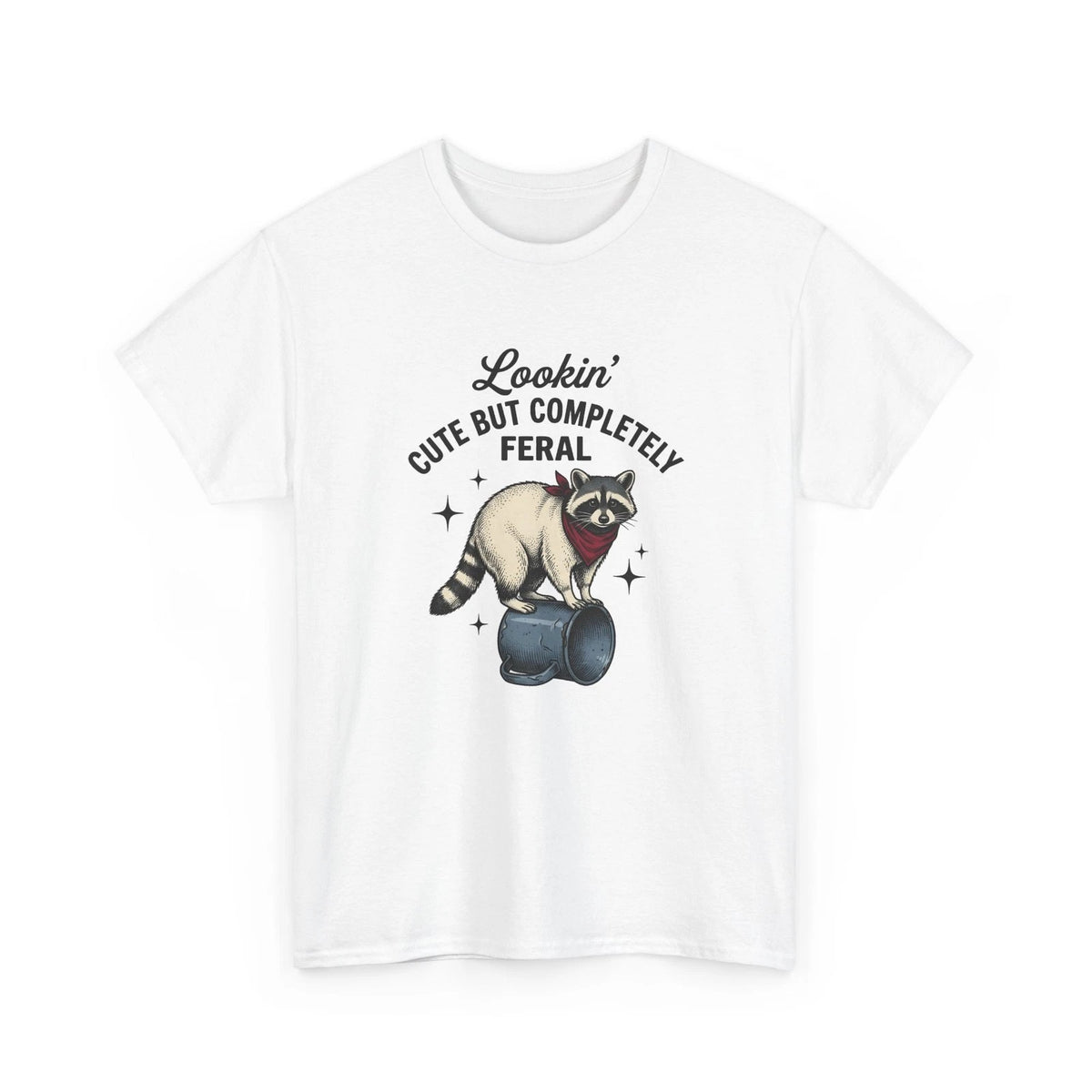 Raccoon Kerchief Shirt Cowgirl Creatures Gift Women Antique Tee Bandana T-Shirt