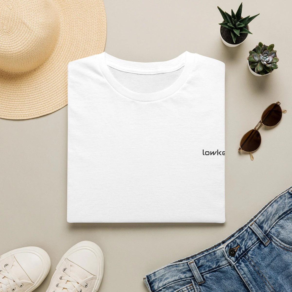 "lowkey'' Unisex T-Shirt | small text, 5 colors, S-M-L