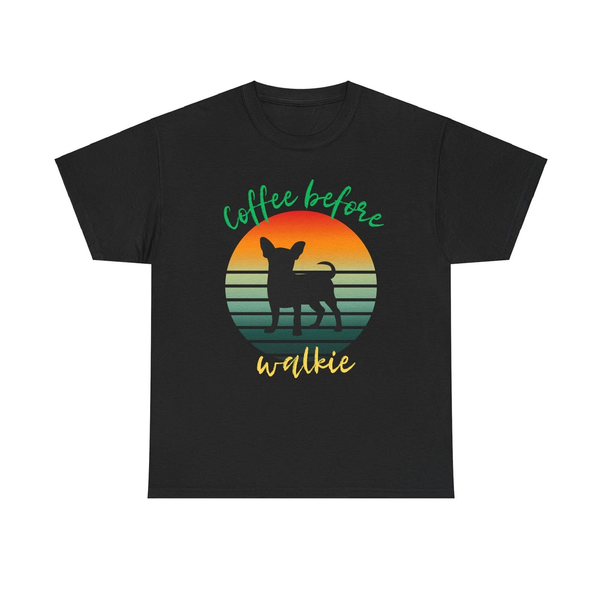 Coffee Before Walkie Funny Dog Lover Retro Design Chihuahua