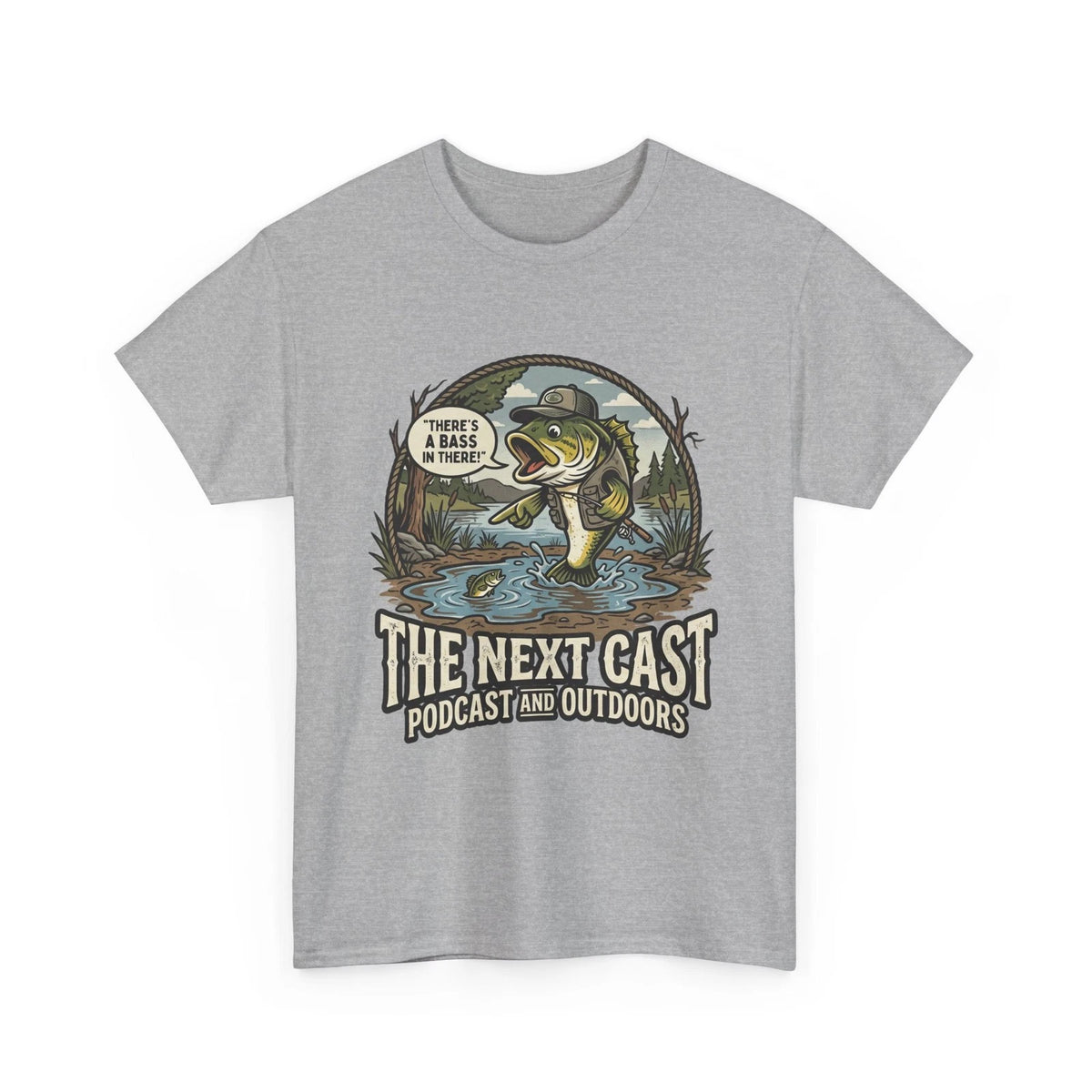 Fishing Podcast T-Shirt – “The Next Cast” Outdoors Bass Tee